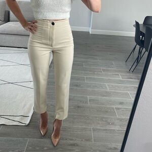 Zara cream dressy pants